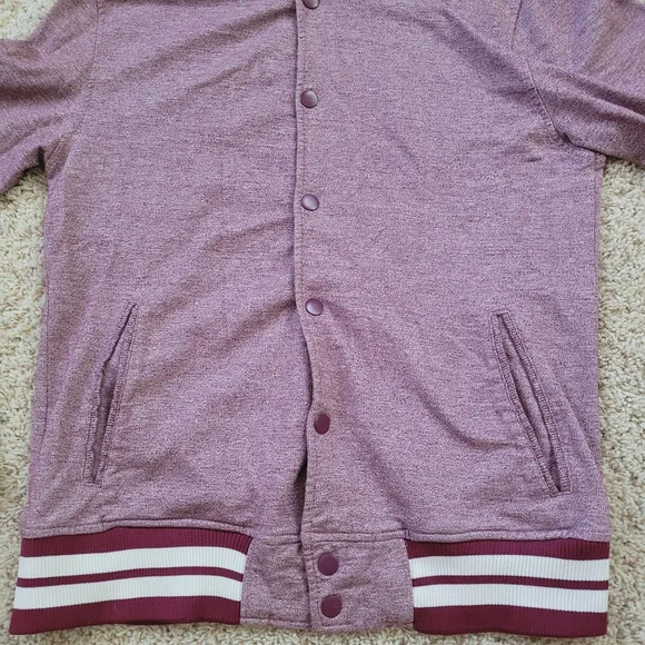 Trademark Brooklyn Cloth Burgundy Varsity Jacket Mens M Retro 90s Streetwear - Picture 4 of 14